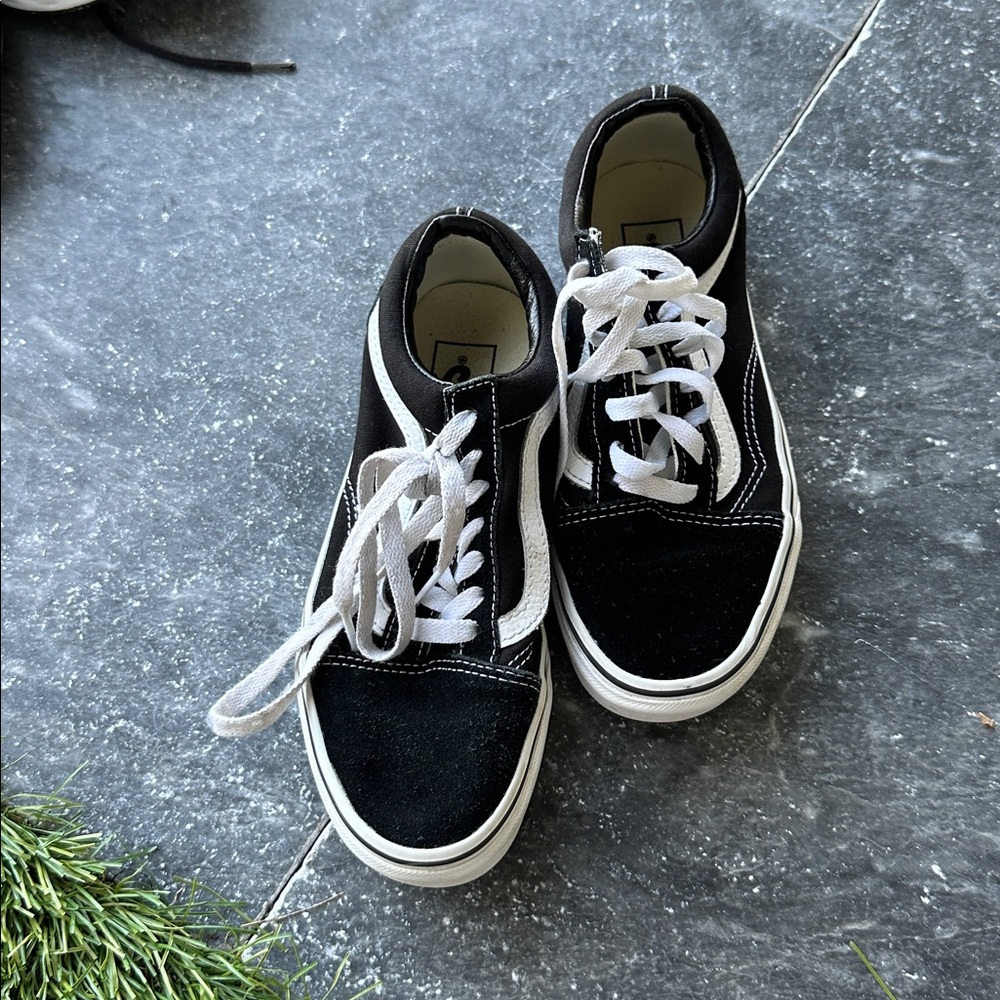 Vans Kids Black and White Sneakers